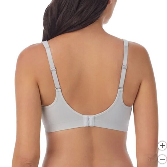 Carole Hochman Seamless Comfort Bra 2-Pack - White & Gray Wire-Free - Picture 6 of 7